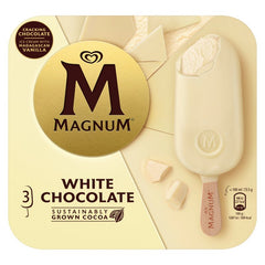 Magnum White Ice Cream Sticks Chocolate 3x 100 ml