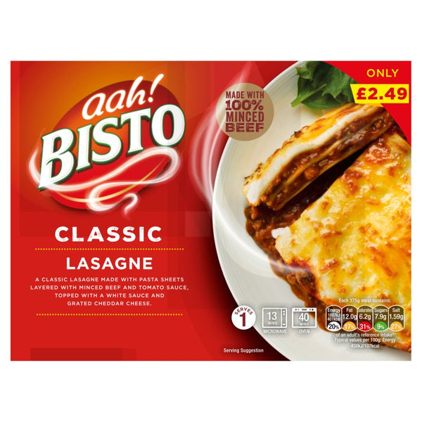 Bisto Beef Lasagne 375g (6 Pack)