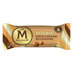 Magnum Double Gold Caramel Billionaire Ice Cream Stick 85ml (20 Pack)