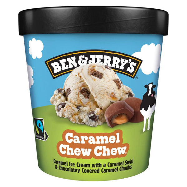 Ben & Jerry's Caramel Chew-Chew Ice Cream 465ml (8 Pack)