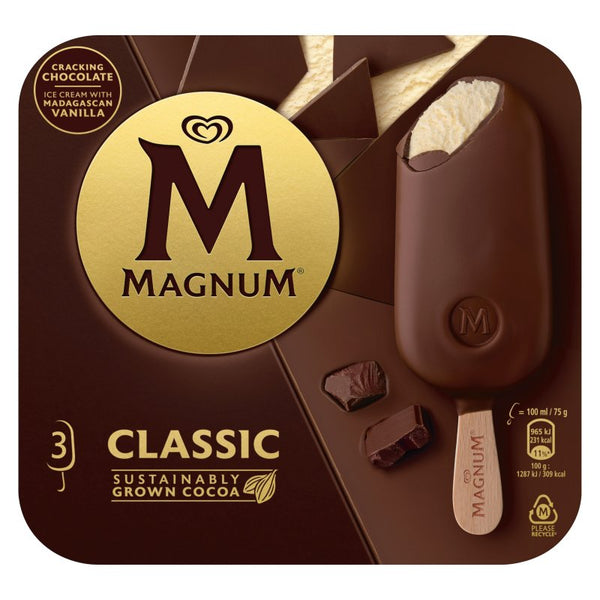 Magnum Classic Ice Cream Sticks  3x100 ml