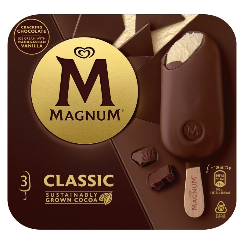 Magnum Classic Ice Cream Sticks  3x100 ml