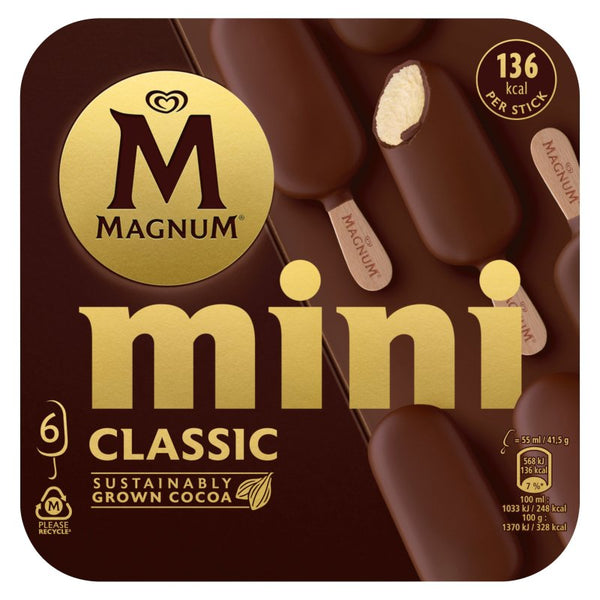 Magnum Classic 6 Mini Ice Cream Sticks (6 Pack)