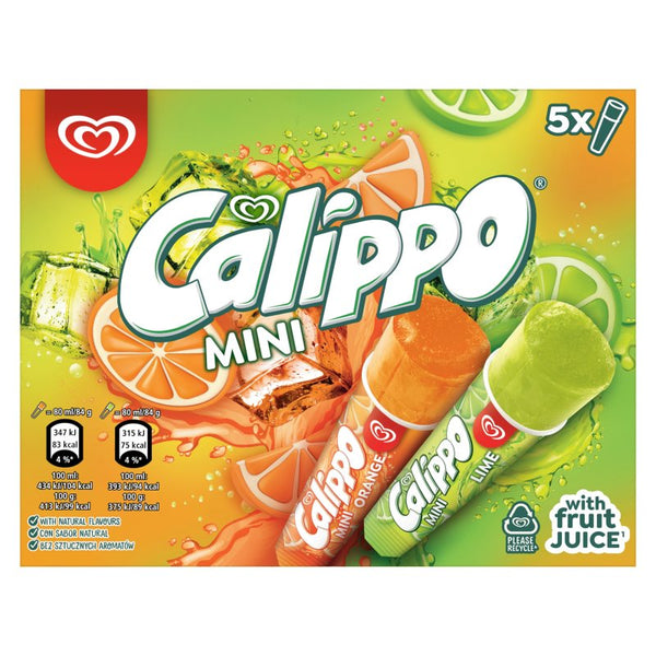 Calippo Ice Lolly Mini (Orange / Lemon / Lime) 5 Multipack (5x80ml)