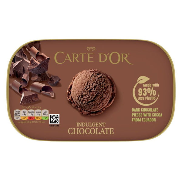 Carte D'Or Chocolate RFA Ice Cream 900ml (6 Pack)