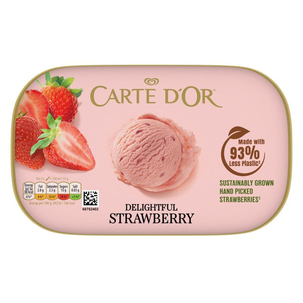 Carte D'Or Strawberry Ice Cream 900ml (6 Pack)