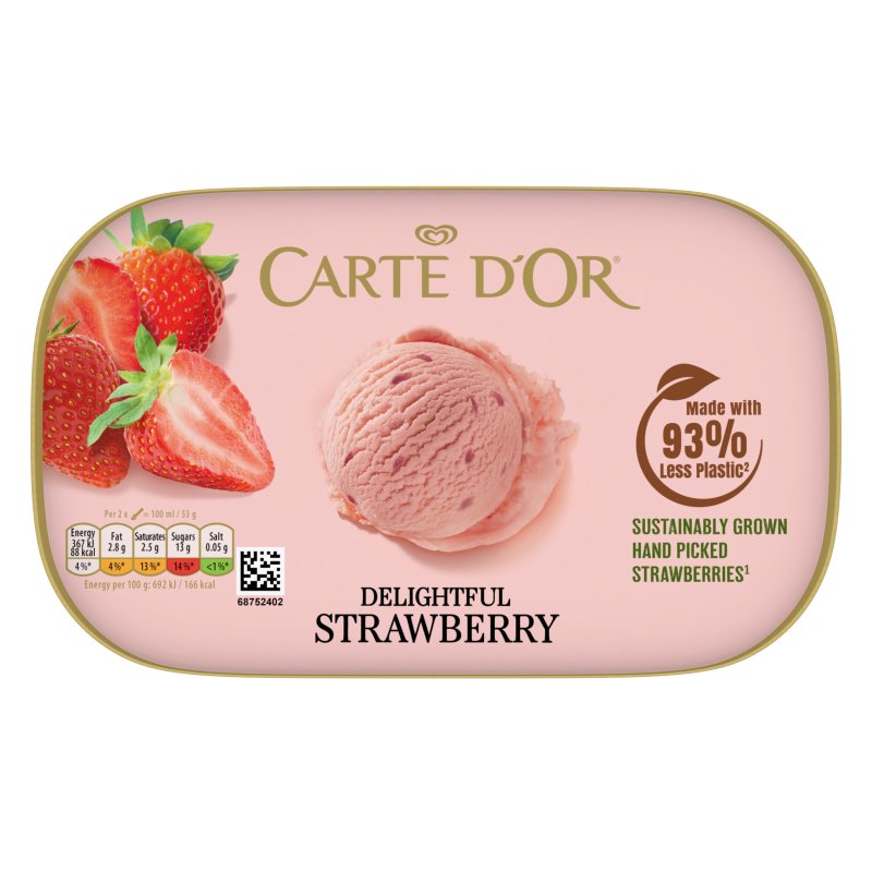 Carte D'Or Strawberry Ice Cream 900ml (6 Pack)