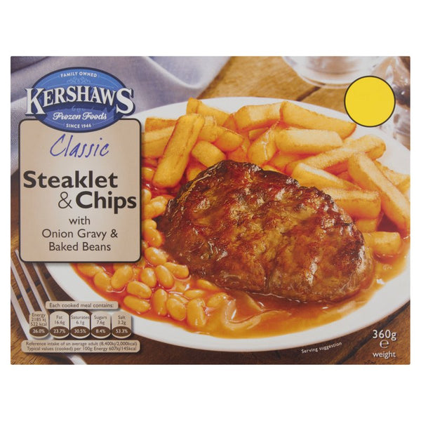 Kershaws (CASE of 6) Steaklet & Chips 360g