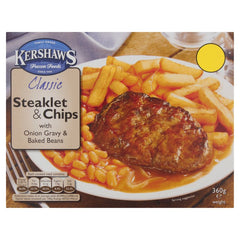 Kershaws (CASE of 6) Steaklet & Chips 360g