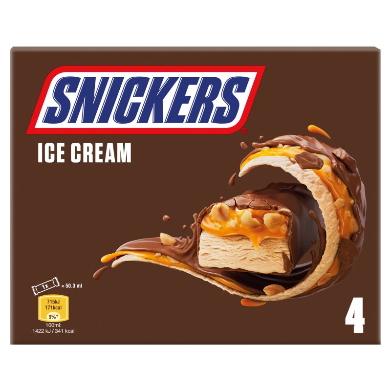 Snickers Ice Cream 4 x 45.6g (12 Pack)