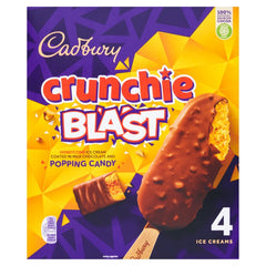 Cadbury Crunchie Blast Ice Cream Sticks 4 Pack (8 Pack)