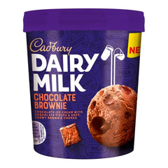 Cadbury Dairy Milk Chocolate Brownie Ice Cream Tub 425ml (6 Pack)