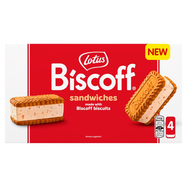 Lotus Biscoff Sandwich Ice Cream 4 Pack 80ml (6 Pack)